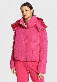 Kurtka puchowa Patrizia Pepe różowa damska Zimowa