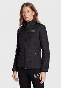 Kurtka puchowa EA7 Emporio Armani czarna damska Przejściowa 8NTB21 TNF8Z 0200  Regular Fit