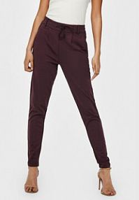 Spodnie eleganckie ONLY bordowy damskie Materiałowe Poptrash 15115847  Regular Fit