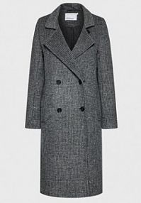 Płaszcz Karen by Simonsen szary damski Wełniany