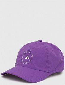 Czapka z daszkiem adidas by stella mccartney  fioletowa damska HT7412