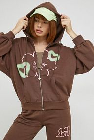 Bluza rozpinana Local Heroes  brązowa damska AW22S0024