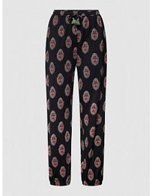 Spodnie dresowe ze wzorem na całej powierzchni model Fashion Dreams Hose s.Oliver RED LABEL czarne damskie EAN AK-203-46