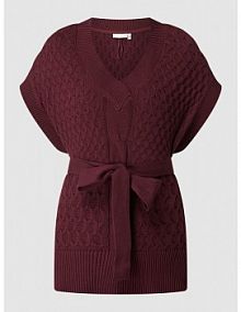 Bezrękawnik z tasiemką w talii model Susann Fransa czerwona damska EAN 20611182