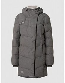 Płaszcz pikowany z kapturem model Pavla Ragwear szary damski EAN 2221-60028