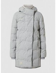 Płaszcz pikowany z kapturem model Pavla Ragwear szary damski EAN 2221-60028