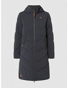 Płaszcz pikowany z kapturem model Rebelka Ragwear szary damski EAN 2221-60030