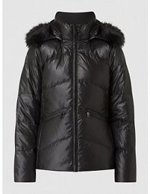 Kurtka puchowa z odpinanym kapturem Calvin Klein Womenswear czarna damska EAN K20K204952