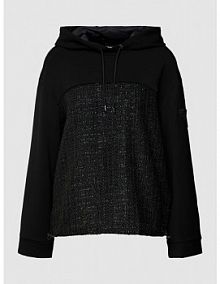 Bluza z kapturem z wstawką w kontrastowym kolorze Emporio Armani czarna damska EAN 6L2M6H.2JYYZ