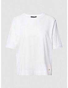 T-shirt z detalem z logo Windsor biały damski EAN 30034798