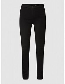 Jeansy o kroju skinny fit z barwionego denimu Noisy May czarne damskie EAN 27000768