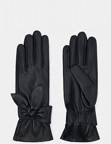 Rękawiczki z kokardą Mohito czarne damskie 0113R-99X
