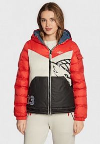 Kurtka puchowa Aeronautica Militare czerwona damska Zimowa