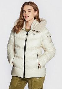 Kurtka puchowa Aeronautica Militare beżowa damska Zimowa