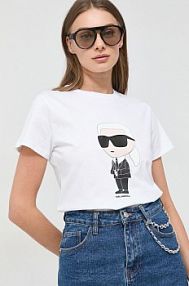 T-shirt Karl Lagerfeld  biały damski 230W1700