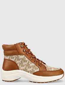 Sneakersy Lauren Ralph Lauren  brązowe damskie 802882618002.