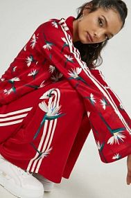 Bluza rozpinana adidas Originals  czerwona damska HK5218