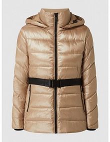 Kurtka pikowana z paskiem Calvin Klein Womenswear brązowa damska EAN K20K204698