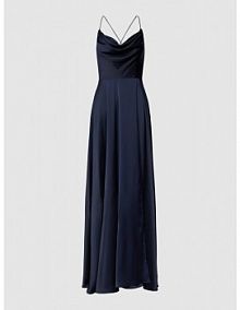Sukienka wieczorowa z lejącym dekoltem V.M. granatowa EAN 2564067