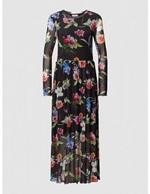 Długa sukienka ze wzorem na całej powierzchni model Marisan 2764 moves czarna EAN 175442764