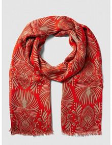 Szal we wzory na całej powierzchni Windsor czerwony damski EAN 30034977