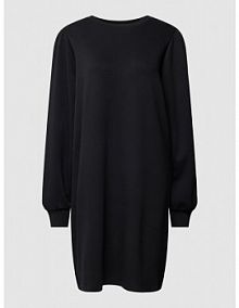 Sukienka z dzianiny dresowej z prążkowanymi wykończeniami model Nelina moss copenhagen czarna EAN 17198