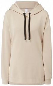 Bluza z kapturem o kroju oversized ze scuby model Phyne BRAX beżowa damska EAN 34-8207 90655900