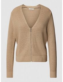 Kurtka z dzianiny z zamkiem błyskawicznym model Alexis BRAX beżowa damska EAN 32-4078 90153100