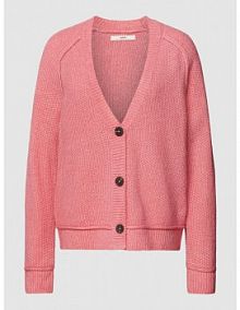 Kurtka z dzianiny z prążkowanymi wykończeniami model ALICIA BRAX różowa damska EAN 39-9334 90152100