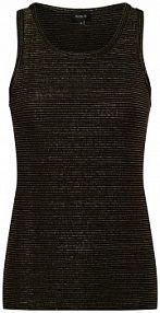 Top  Kobiety Sztuczne włókno czarny/złoty w paski S Aygill's damski