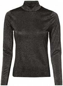 Koszulka z długim rękawem Kobiety Sztuczne włókno czarny jednolity XS Aygill's damski