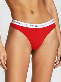 Stringi Tommy Hilfiger czerwone UW0UW03835