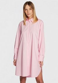 Sukienka koszulowa Tommy Hilfiger różowa 
