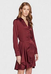 Sukienka koszulowa Guess czerwona 