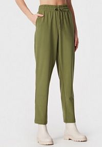 Spodnie eleganckie Moss Copenhagen zielone damskie Materiałowe