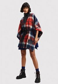 Ponczo Desigual czerwone 