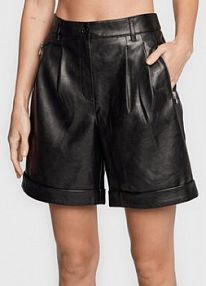 Szorty Marc Aurel czarne damskie Z imitacji skóry
