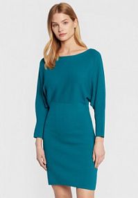 Sukienka dzianinowa Sisley turkusowa 