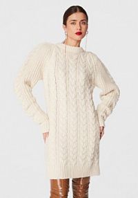 Sukienka dzianinowa MVP Wardrobe beżowa 