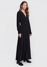 Sukienka koszulowa Sisley czarna 