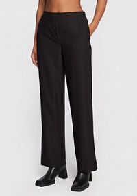 Spodnie eleganckie Moss Copenhagen czarne damskie Materiałowe
