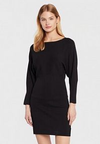 Sukienka dzianinowa Sisley czarna 