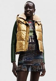 Kamizelka Desigual złota damska 