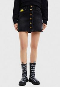 Spódnica jeansowa Desigual czarna 