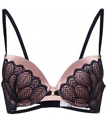 Biustonosz pushup niebieski/różowy Lascana