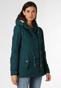 Parka  Kobiety Sztuczne włókno niebieska/zielona jednolity XS Ragwear