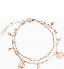 Dwurzędowa bransoletka ze stali szlachetnej  Bonprix