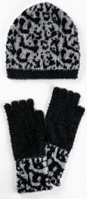 Czapka + rękawiczki (3 części)  damskie Bonprix