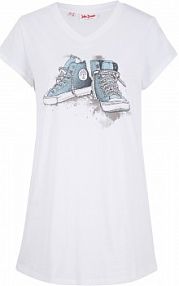 Długi shirt z nadrukiem  damski Bonprix