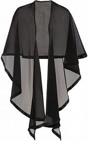 Szal ponczo z ozdobnym detalem z satyny  damski Bonprix